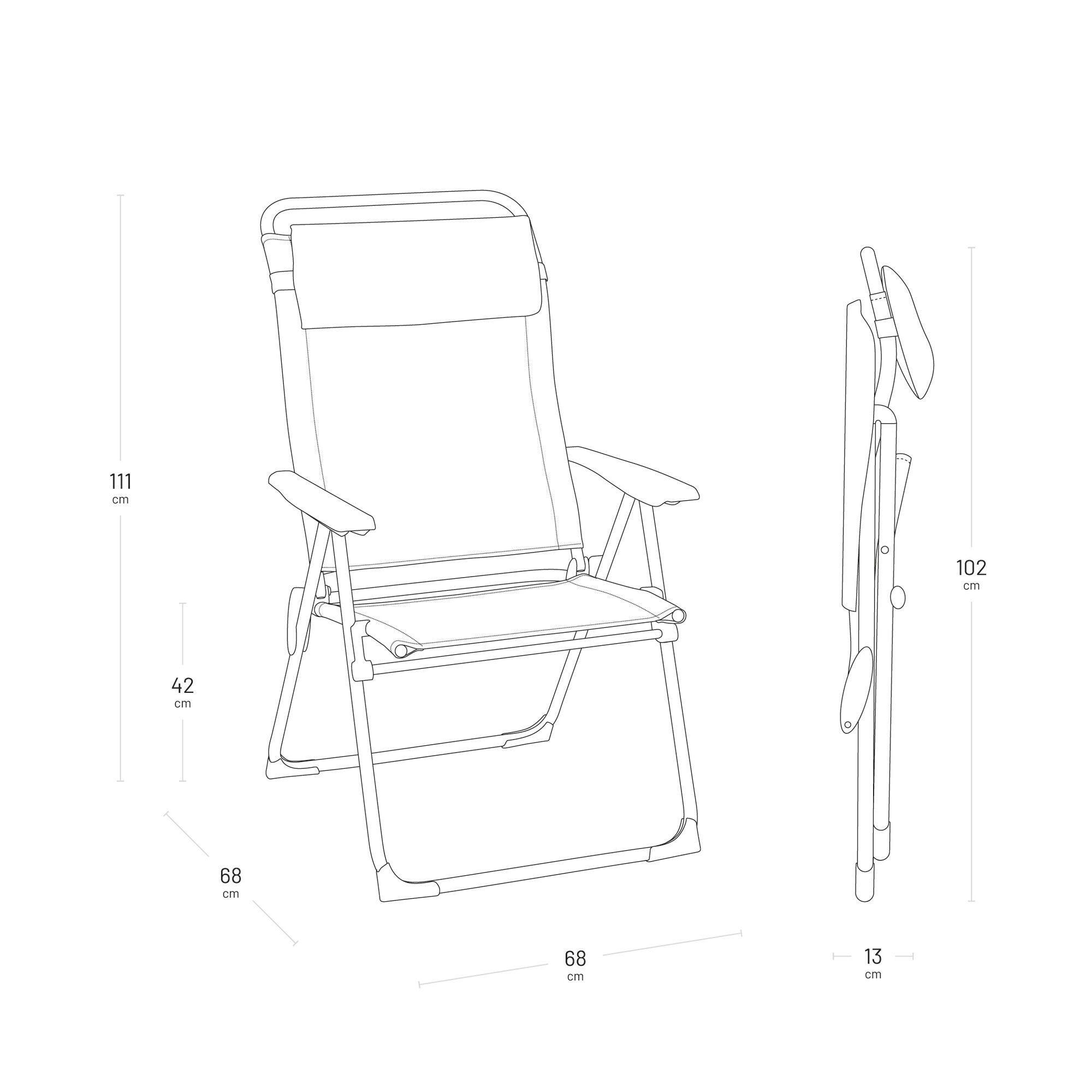 Fauteuil pliant multi-positions XL - ALU CHAM XL - Vert - Lafuma Mobilier 5/7
