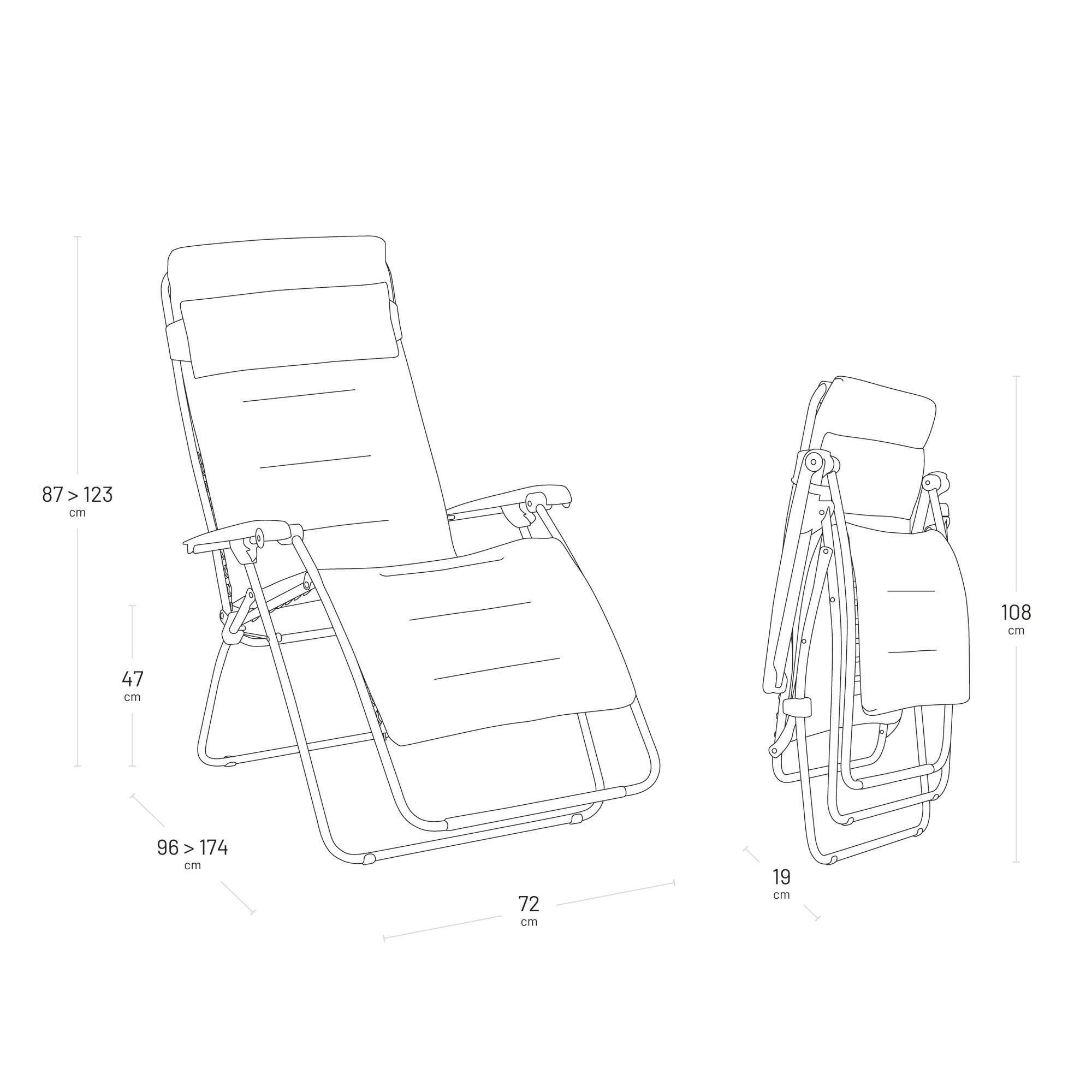 Fauteuil Relax matelassé Zéro Gravité XL - RSX CLIP XL - Marron 5/7