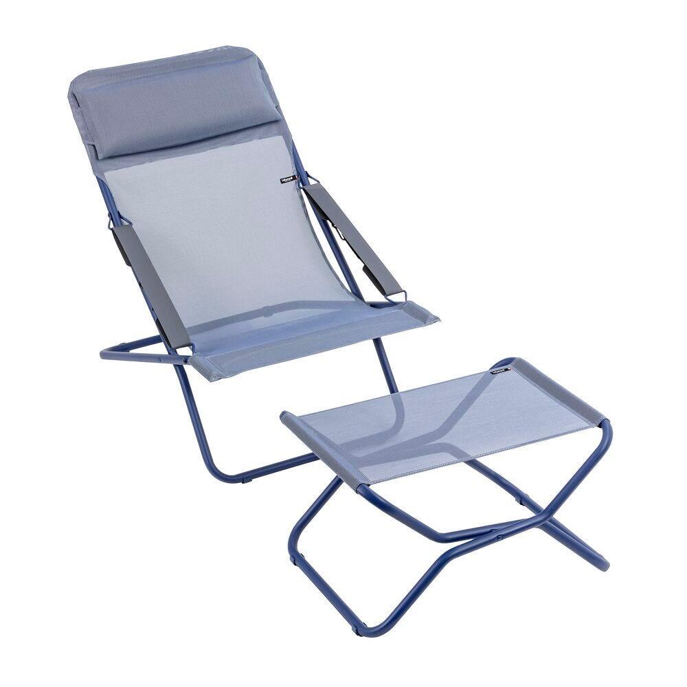 Chaise longue / bain de soleil pliant - TRANSABED - Bleu - Lafuma Mobilier 4/7