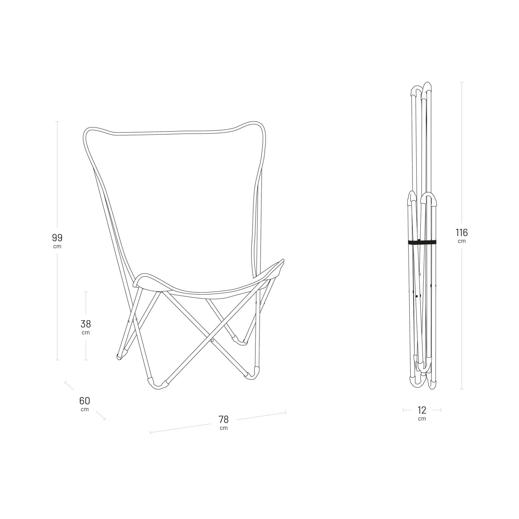 Fauteuil Papillon - Maxi Pop Up - Airlon - Rouge Garance - Lafuma Mobilier 5/7