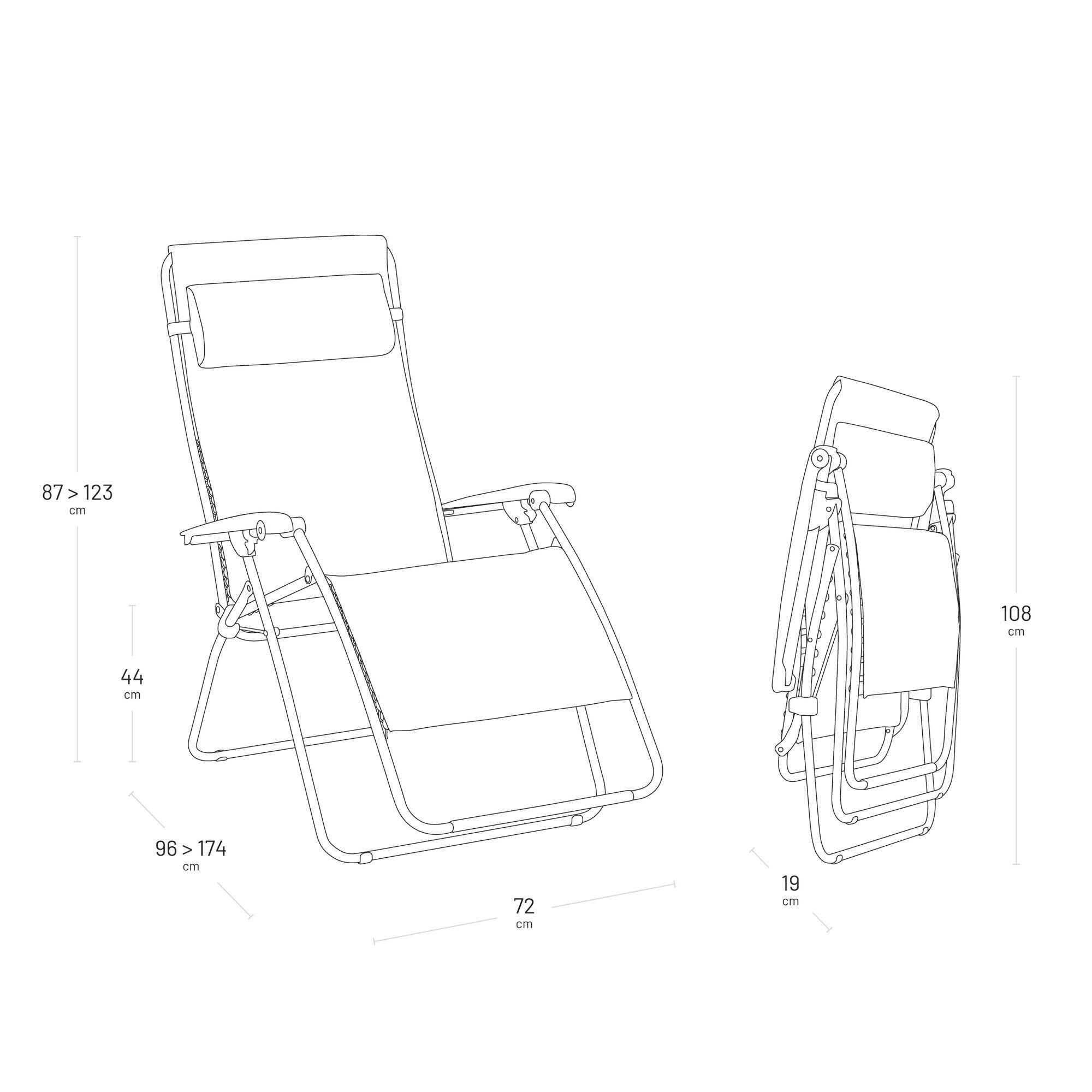 Fauteuil Relax matelassé Zéro Gravité XL - RSX CLIP XL - Gris 5/7