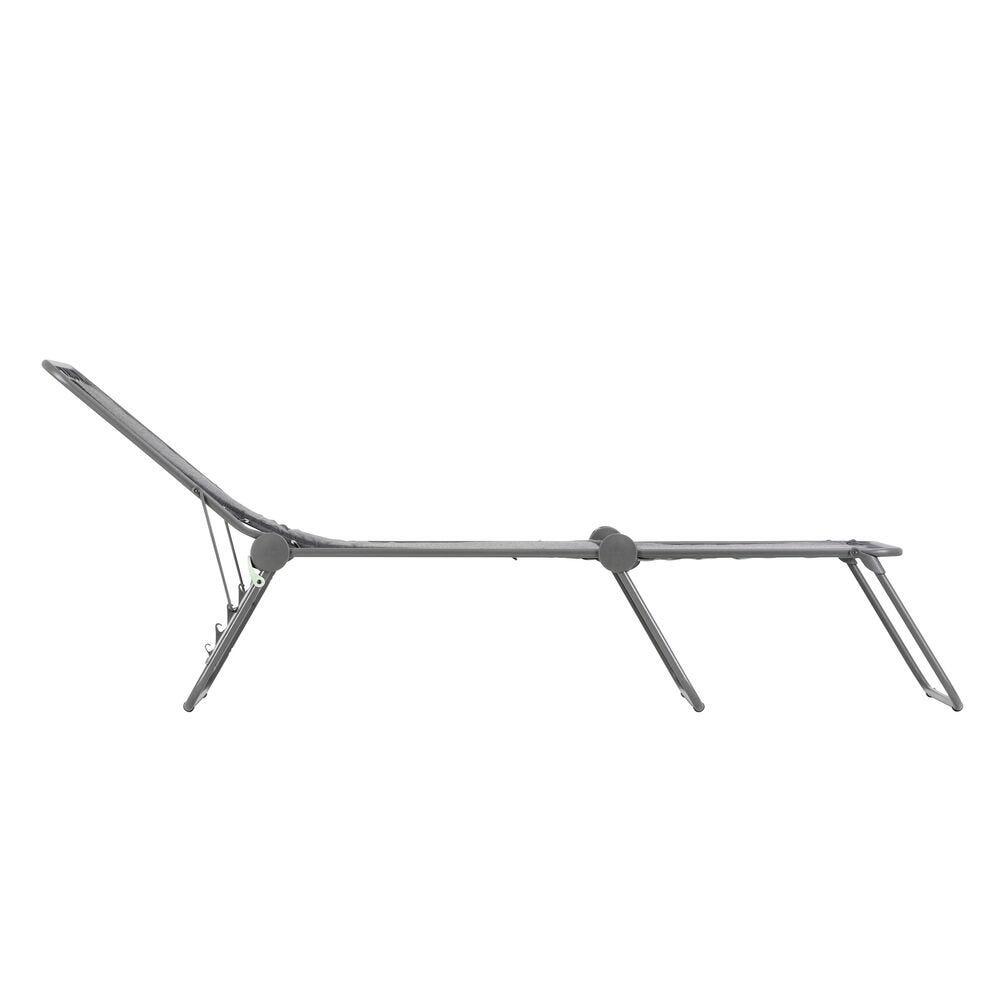 Lit de soleil pliant matelassé - SIESTA L - Gris - Lafuma Mobilier 6/7