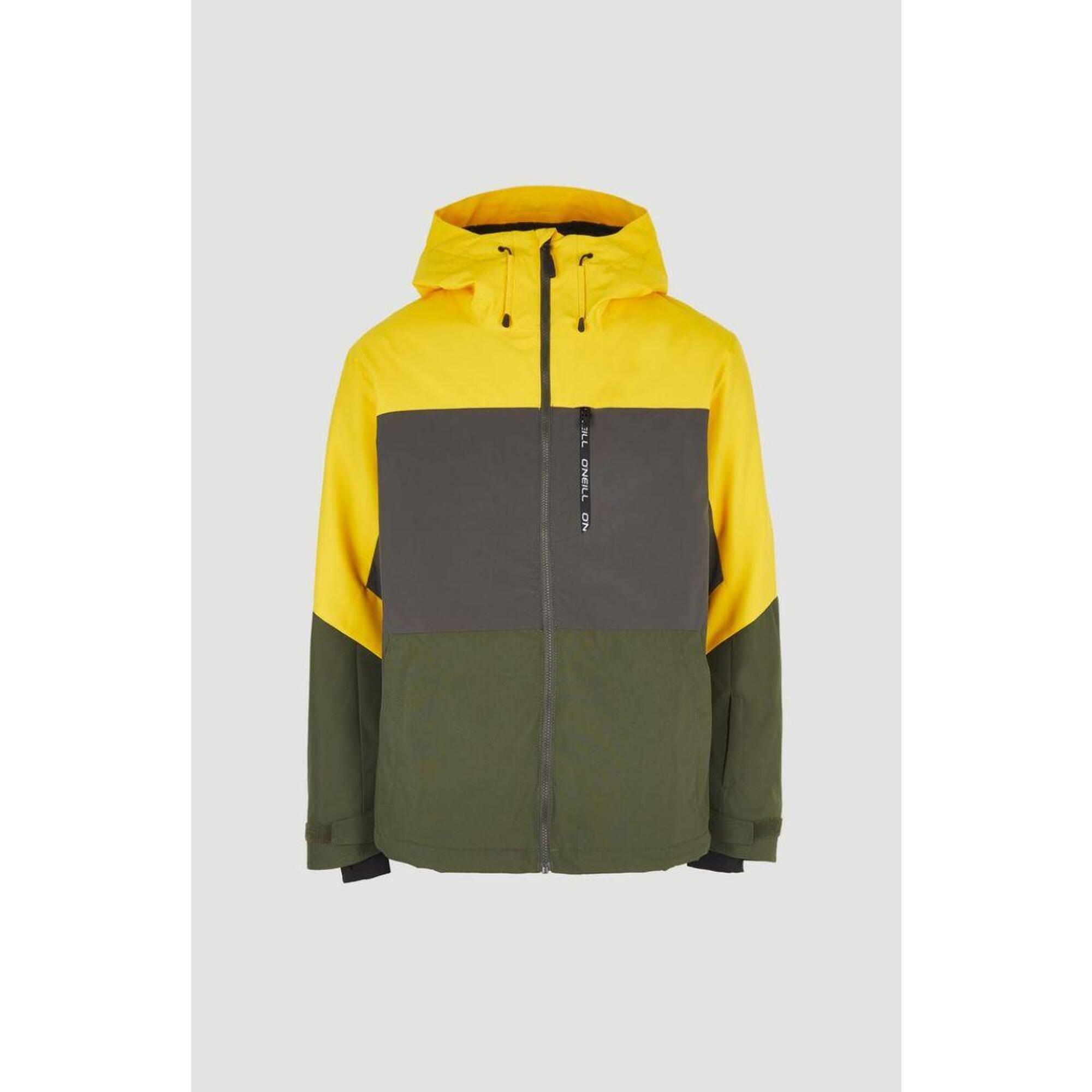 O'Neill - O'Neill O'Neill Manteaux Carbonite Jacket  Hommes Luminous Days Colour Block - Veste - Gris|jaune|vert - Decathlon