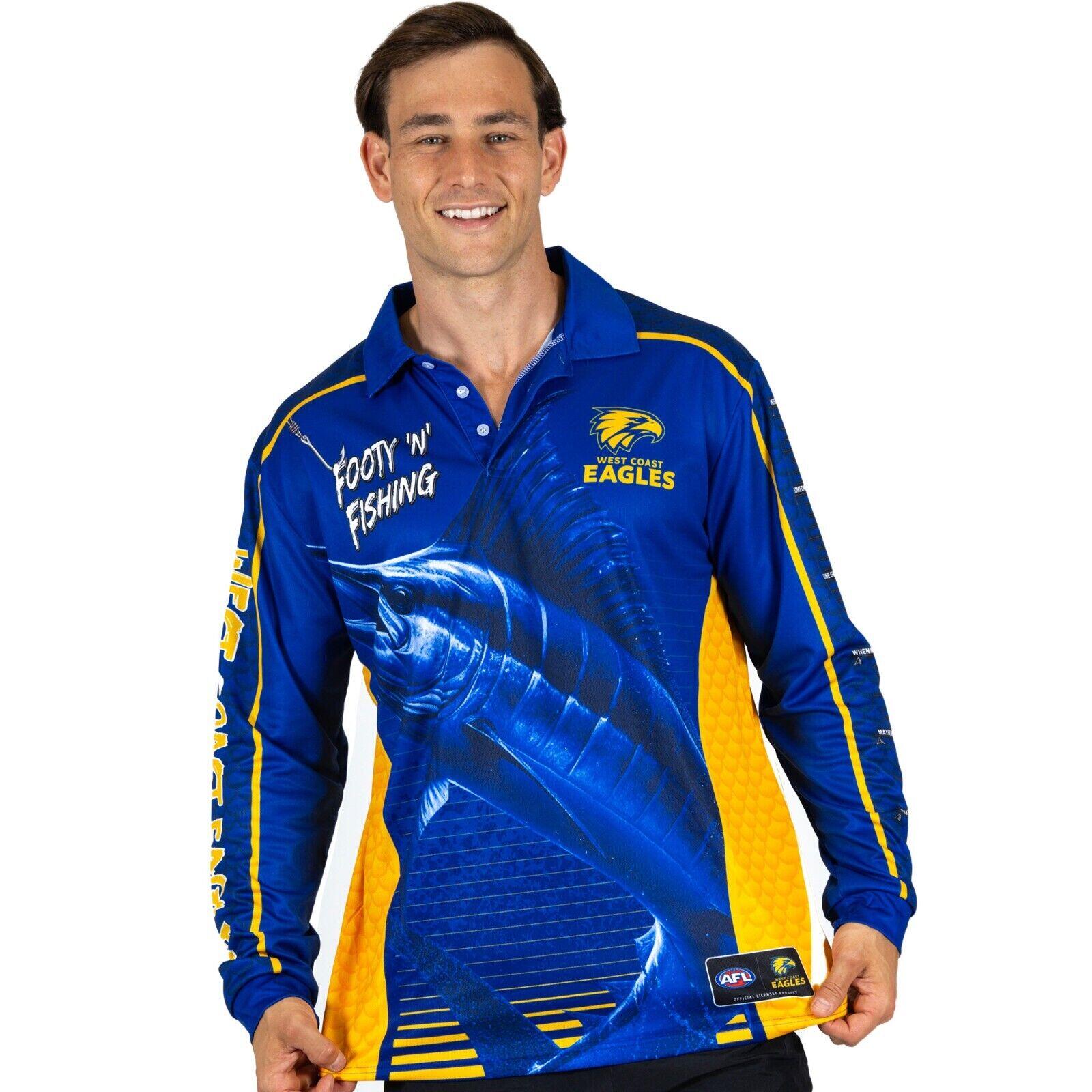 AFL Footy 'n' Fishing Shirt - West Coast Eagles - Adult - Mens - Polo
