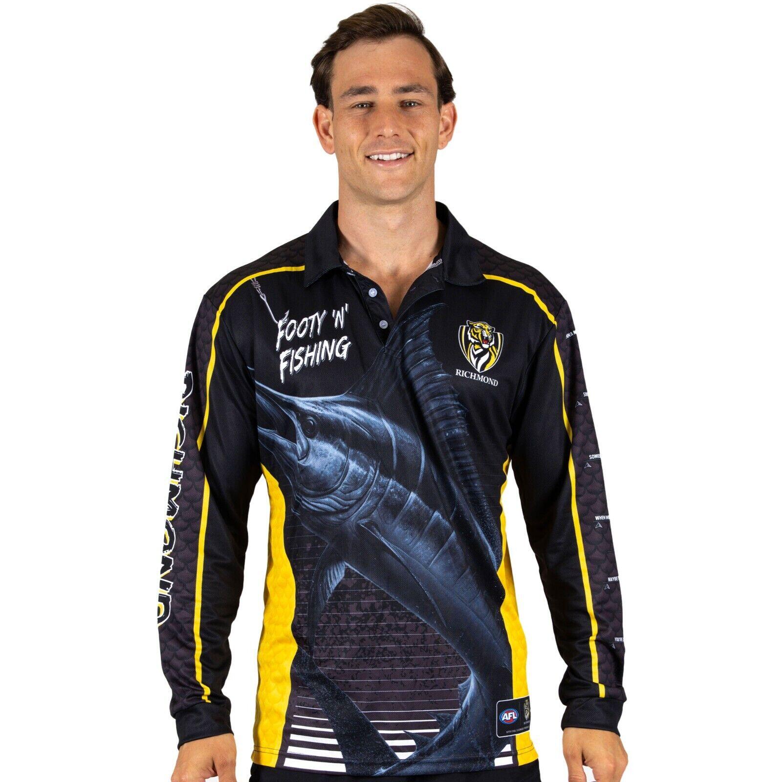 AFL Footy 'n' Fishing Shirt - Richmond Tigers - Adult - Mens - Polo