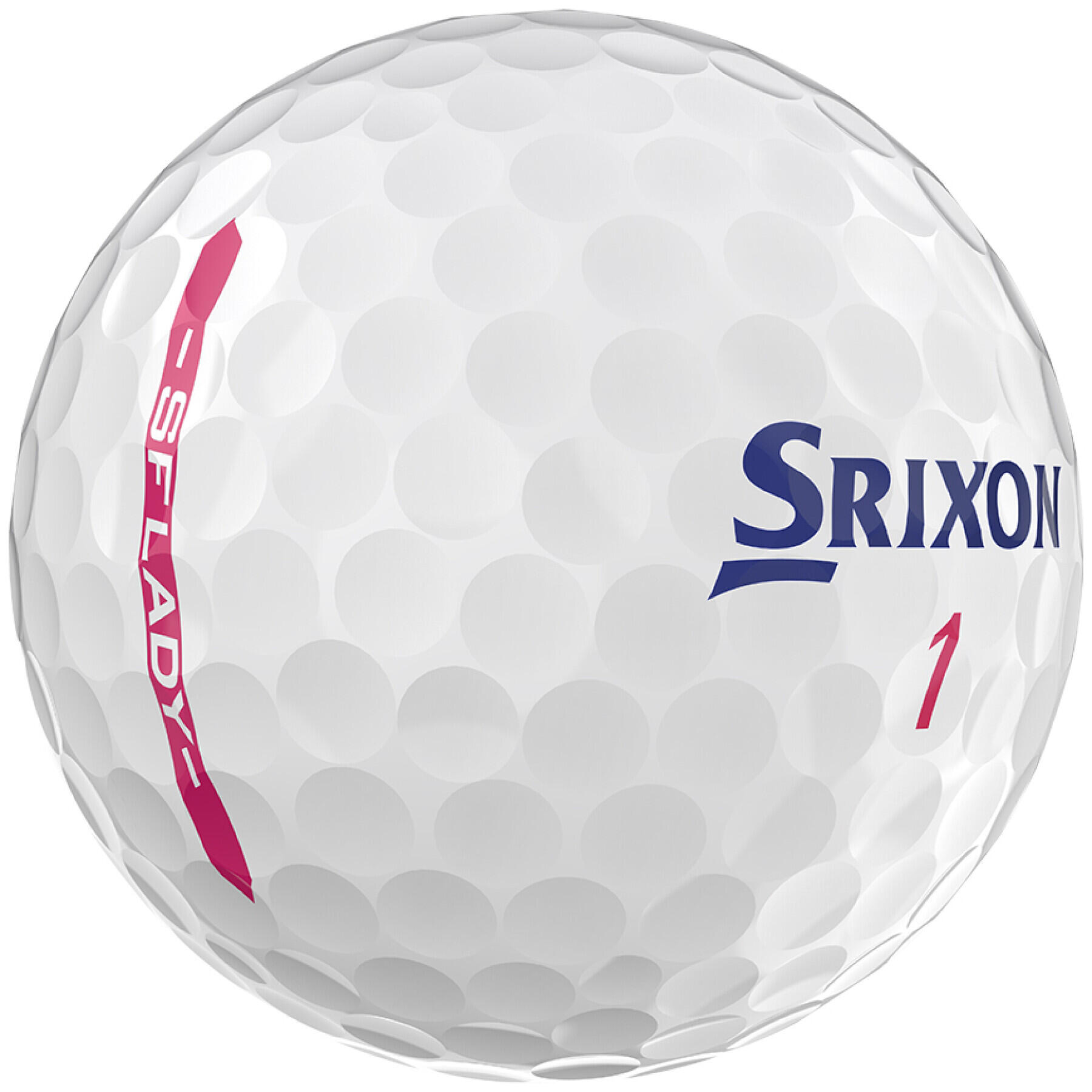 Srixon New Soft Feel Lady 2025, palline da golf, bianco 3/4