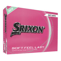 Srixon New Soft Feel Lady 2025, balles de golf, blanches
