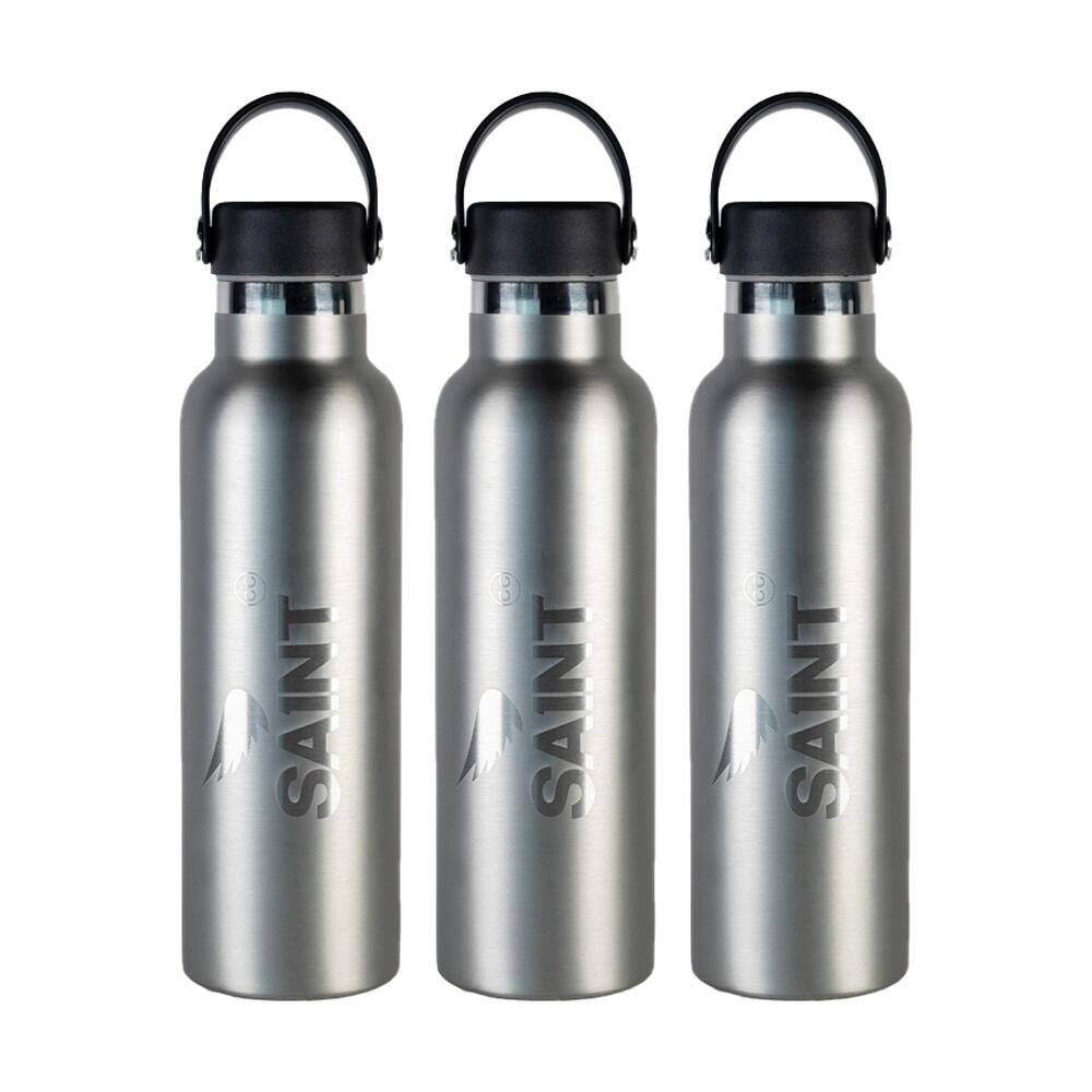 3PK SA1NT Insulated Stainless Steel Drink Bottle 750ml Keeps Water Cold 24h