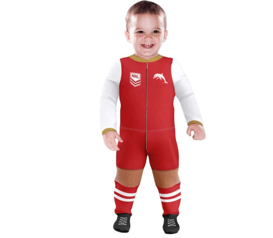 NRL Footy Suit Body Suit - Dolphins - Baby Toddler Infant
