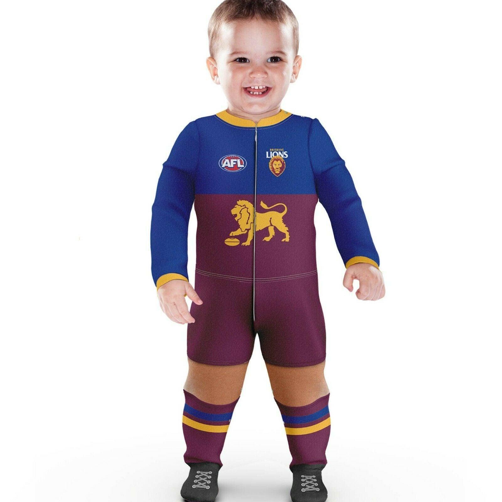 AFL Footy Suit Body Suit - Brisbane Lions - Baby Infant Toddler