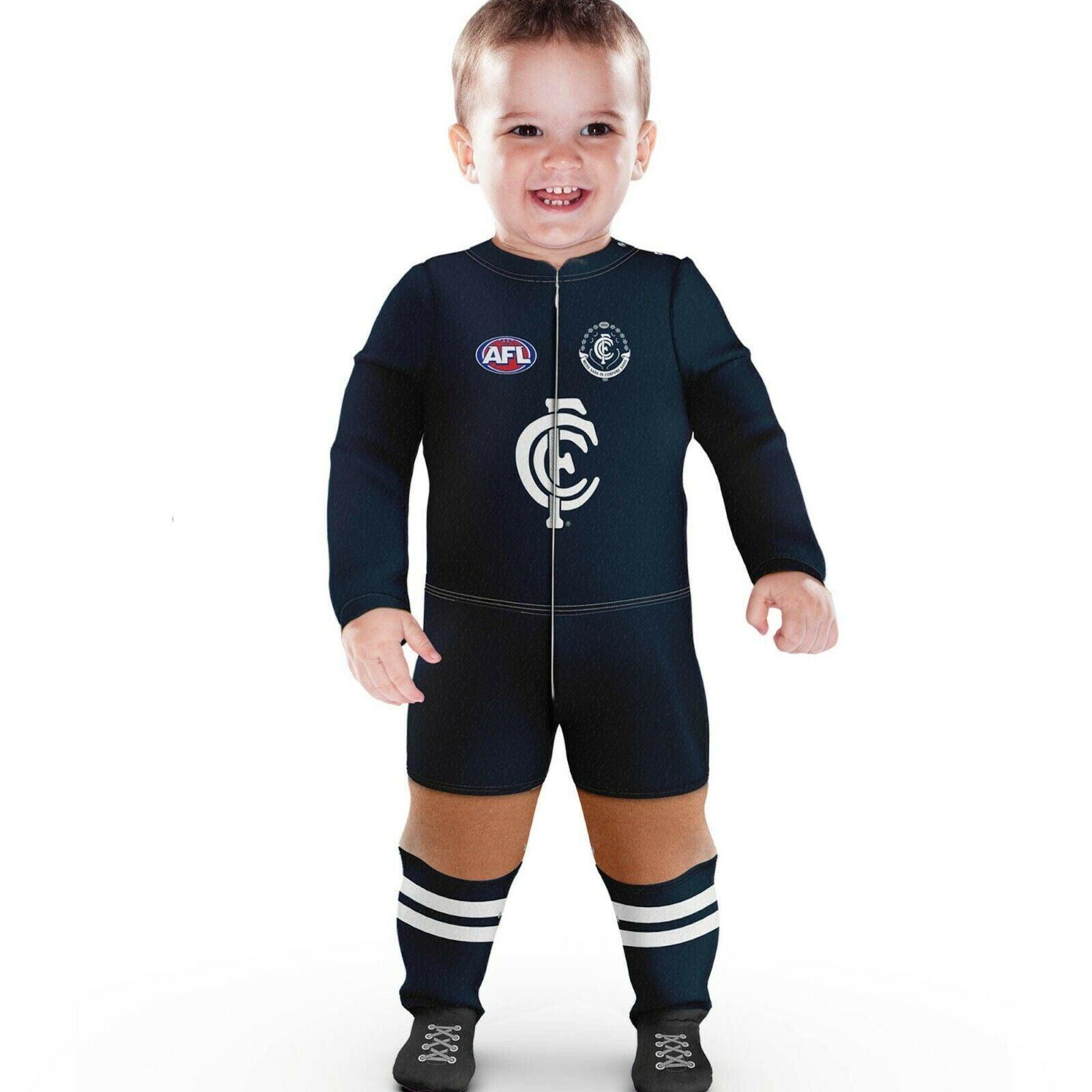 AFL Footy Suit Body Suit - Carlton Blues - Baby Toddler Infant