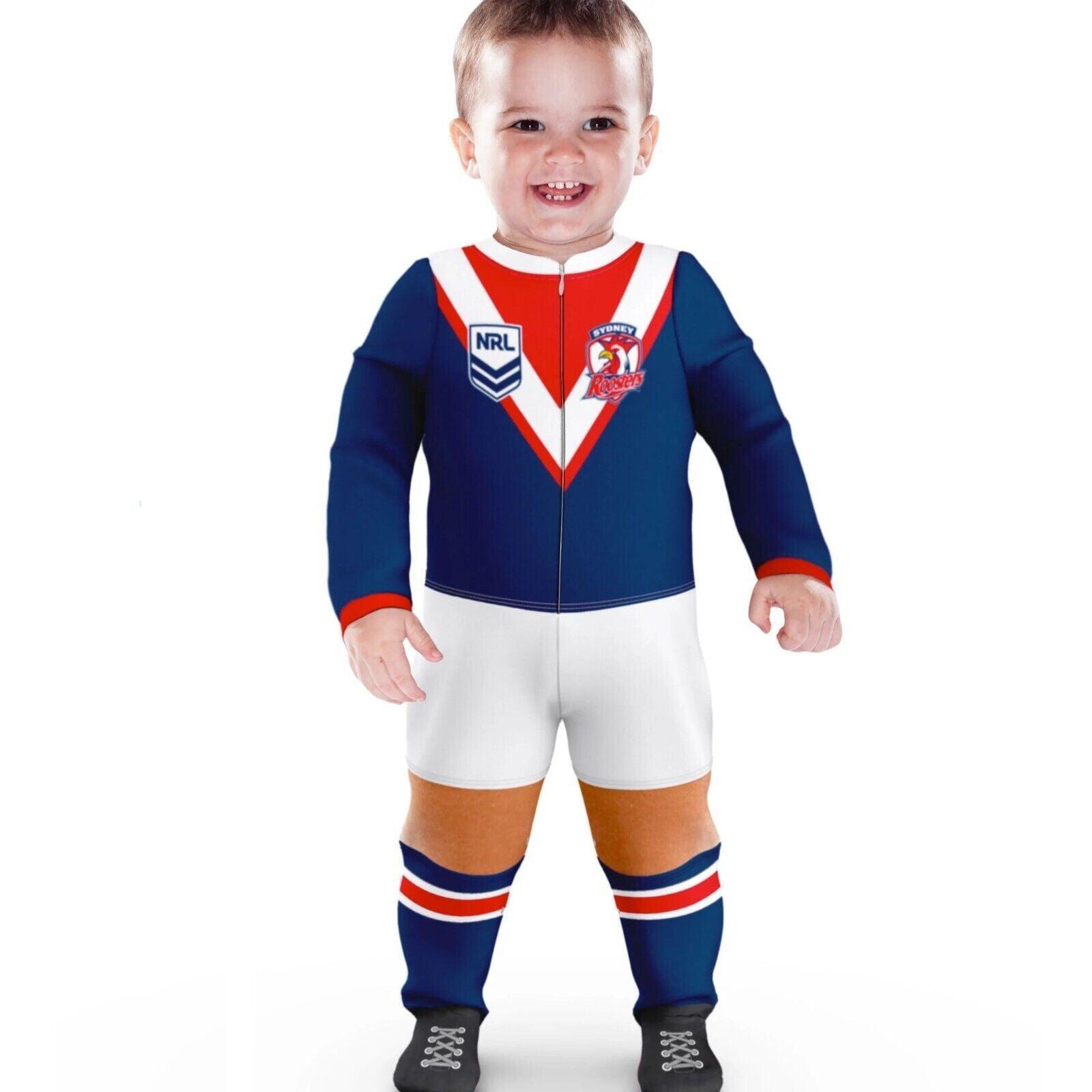 NRL Footy Suit Body Suit - Sydney Roosters - Baby Toddler Infant