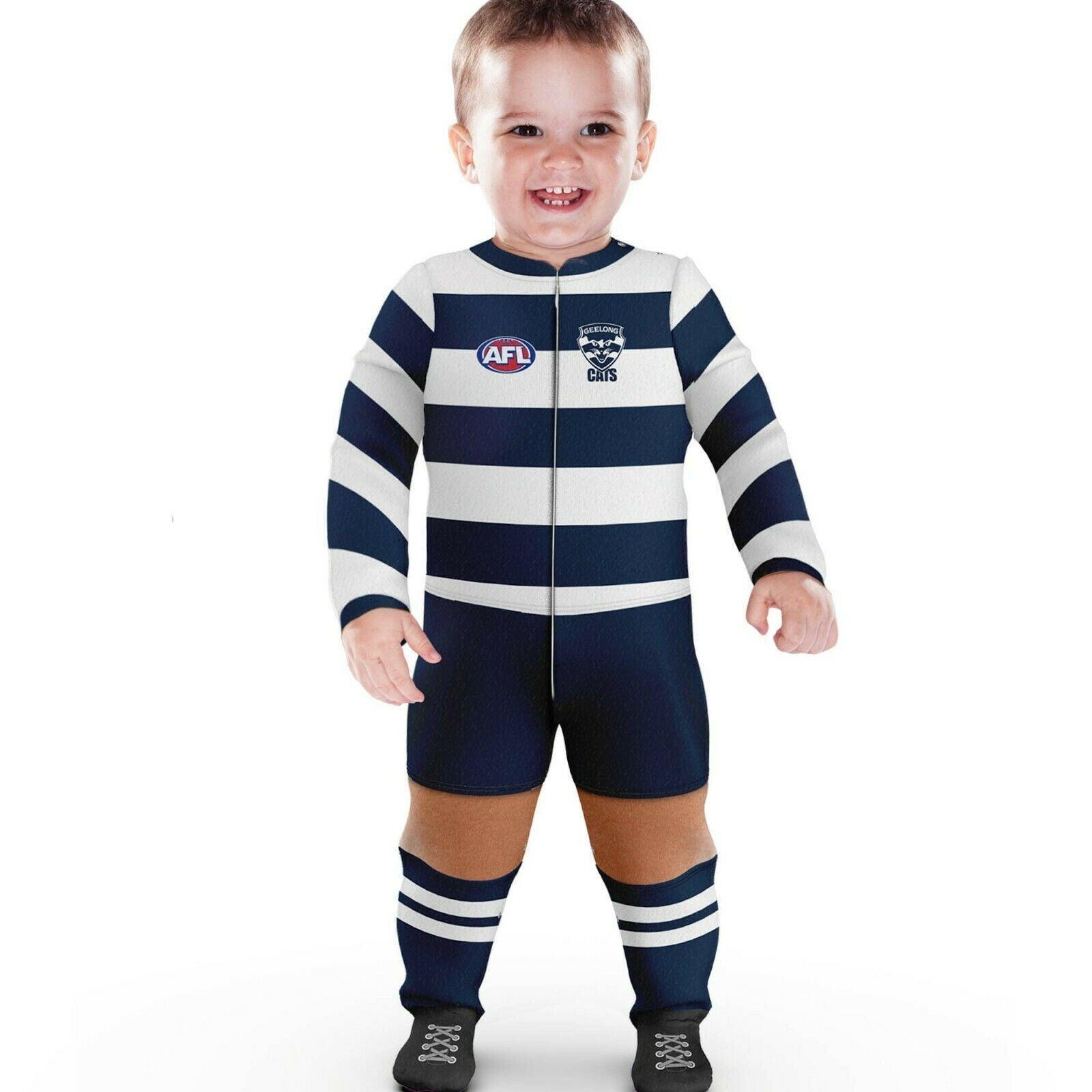 AFL Footy Suit Body Suit - Geelong Cats - Baby Infant Toddler