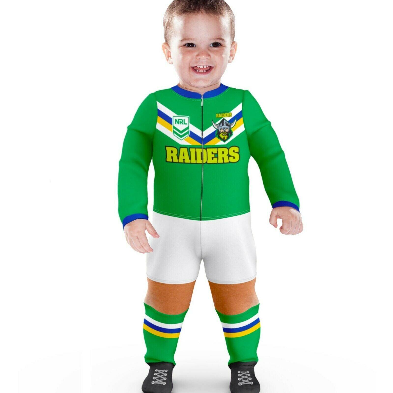 NRL Footy Suit Body Suit - Canberra Raiders - Baby Toddler Infant