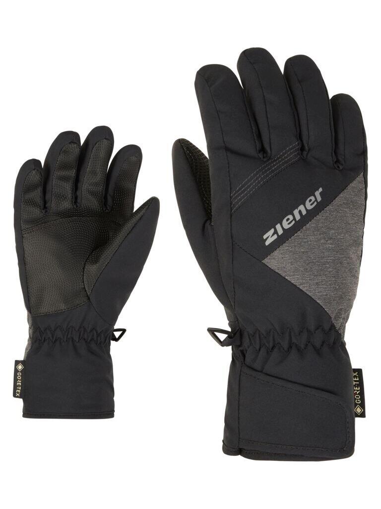 ZIENER Lyžařské rukavice Junior GTX, černé, voděodolné, polyester