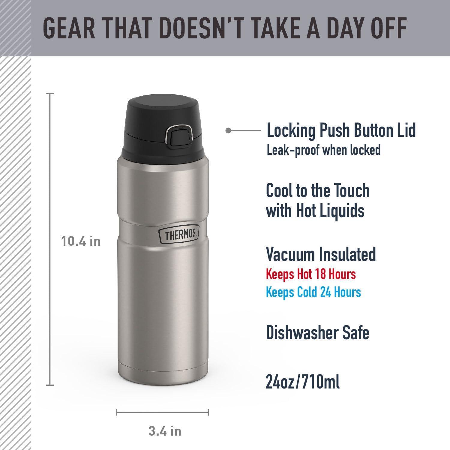 THERMOS KING 710ml Botella acero inoxidable con aislamiento para bebidas Acero 2/5