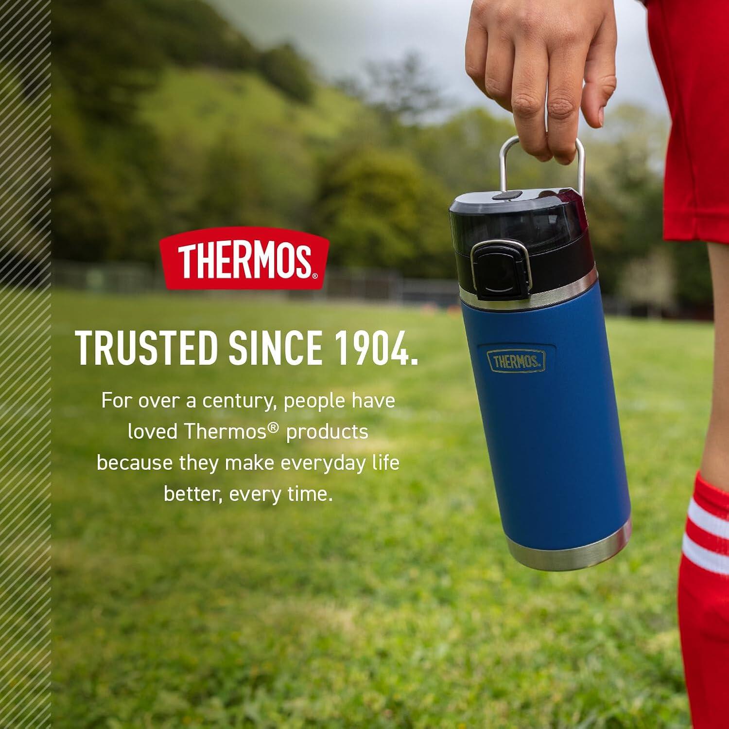 THERMOS ICON 530ml Botella de acero inoxidable hidratación con tapa pajita Azul 5/7