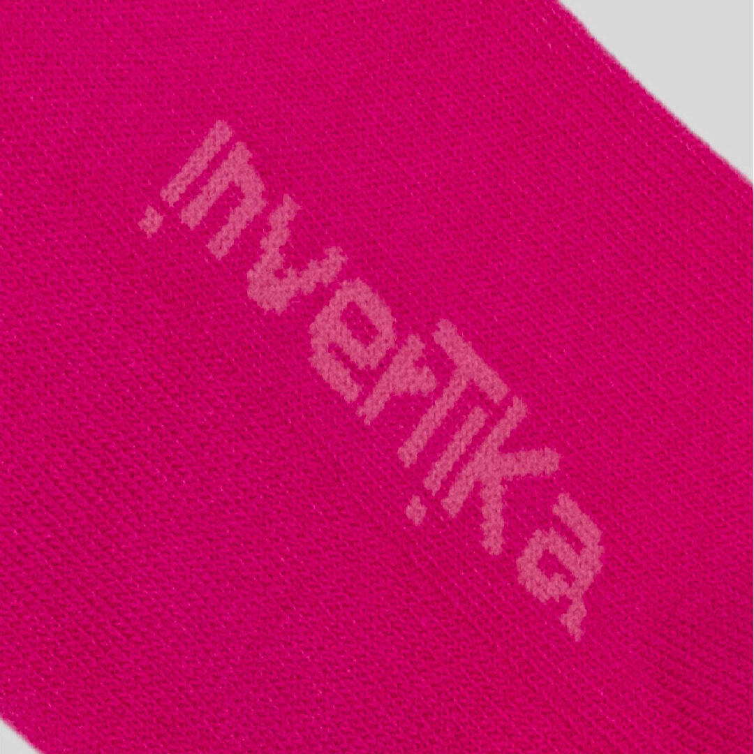 Calze sportive donna cotone logo tono su tono allenamento tempo libero Fucsia 4/4
