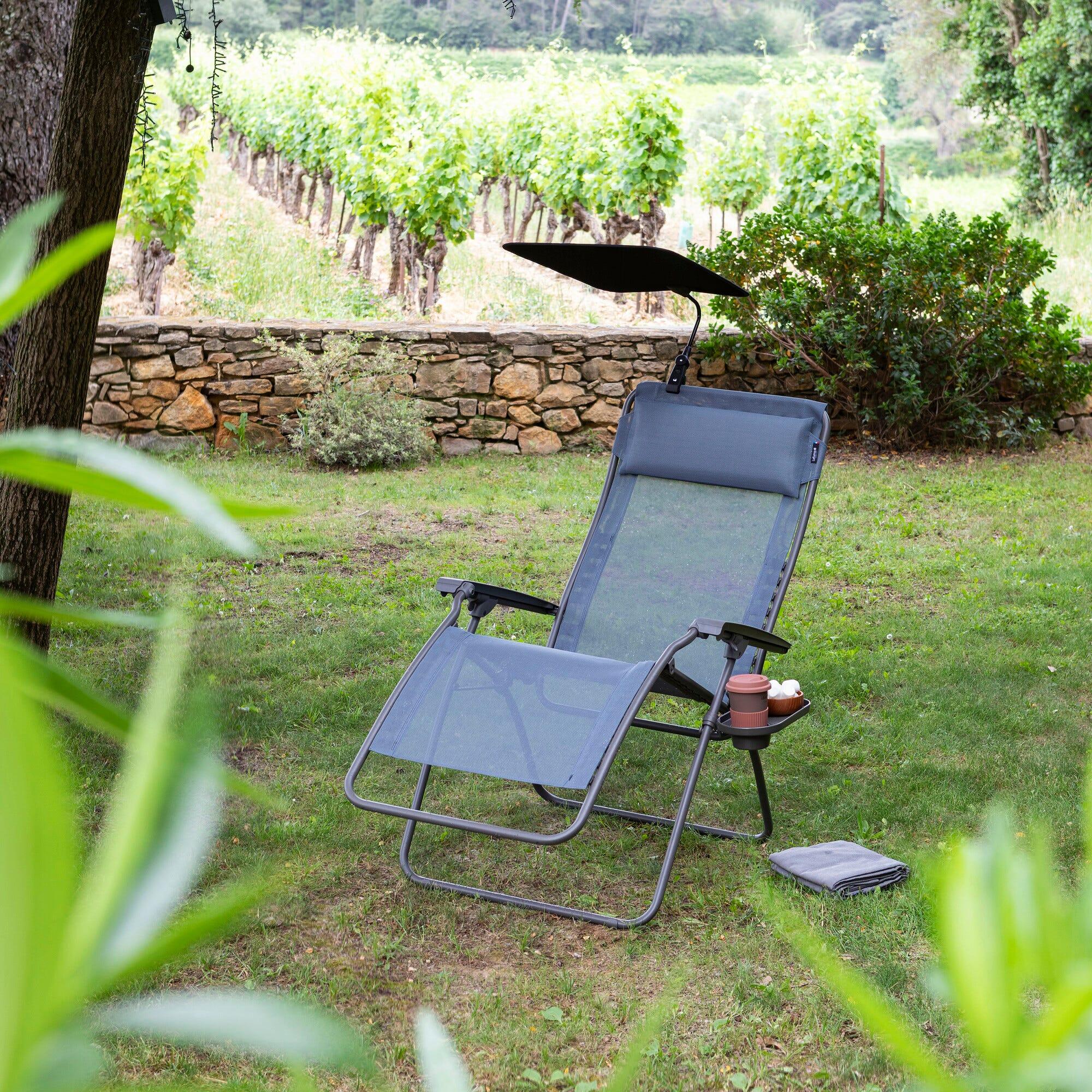 Ensemble fauteuil relax et accessoires - ZEN EDITION - Gris - Lafuma Mobilier 6/7