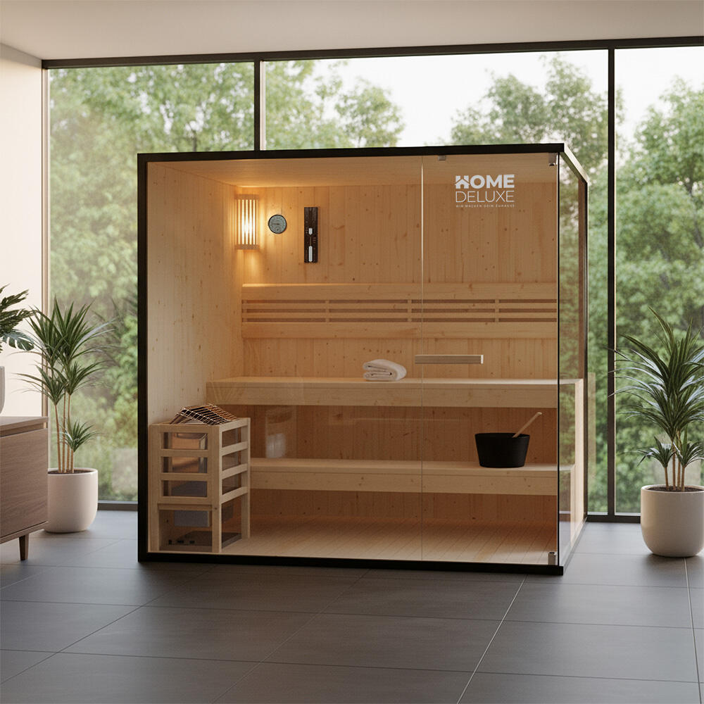 Tradycyjna sauna SHADOW XL - 200 x 150 cm dla 5 osób 2/12