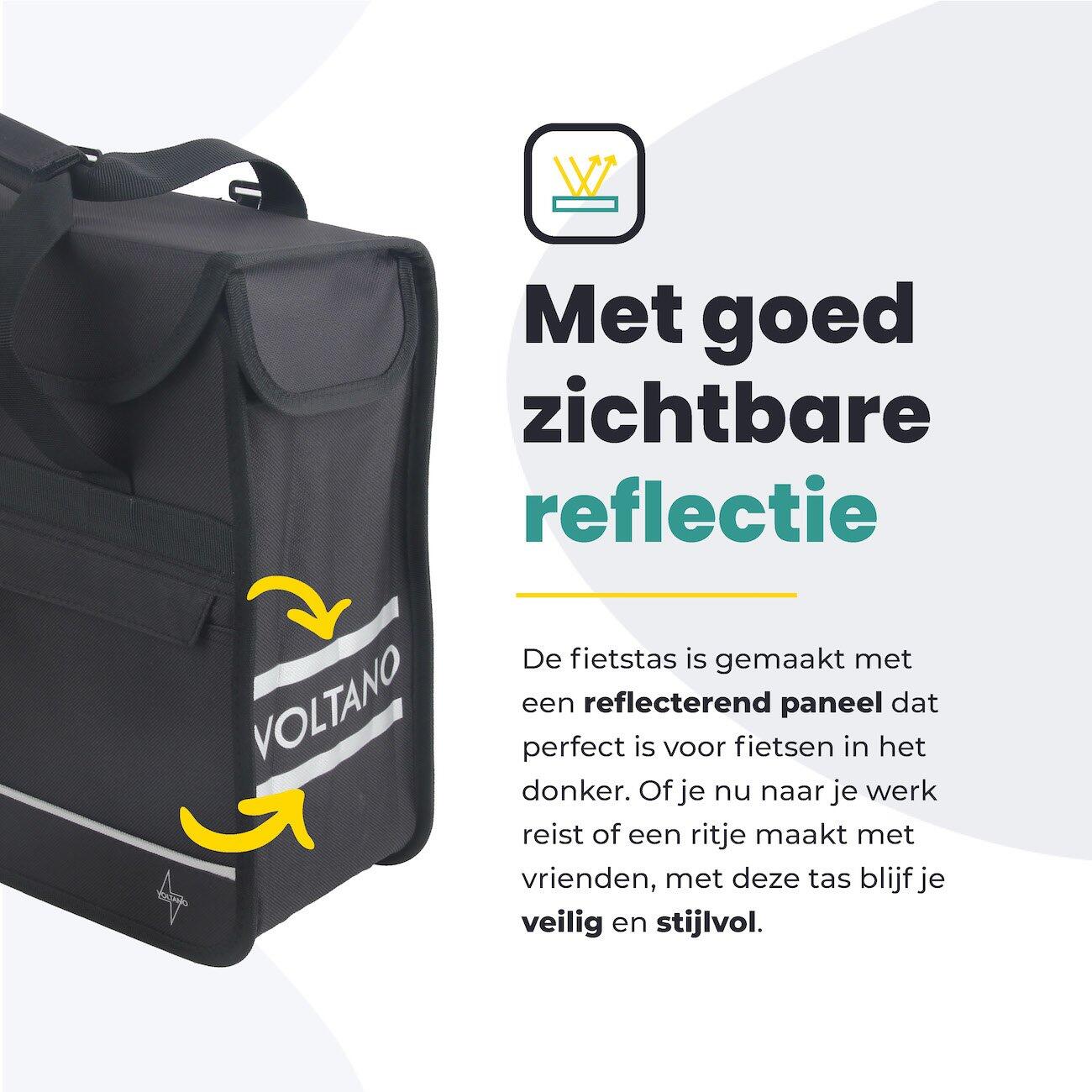 Voltano Voorgevormde Enkele Fietstas / Pakaftas - Zwart - 17L 6/7