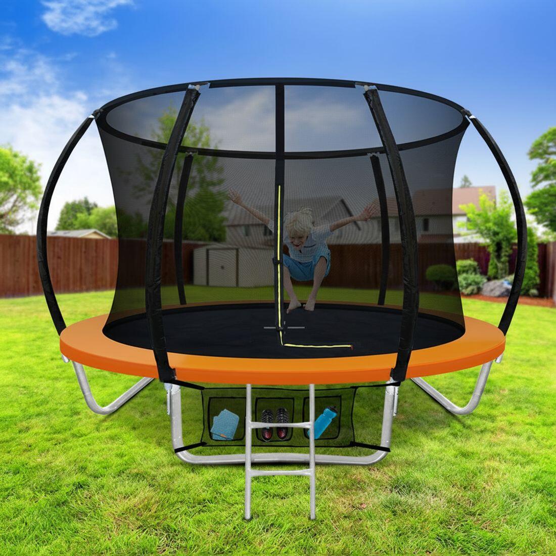 8FT Trampoline Round Trampolines Orange