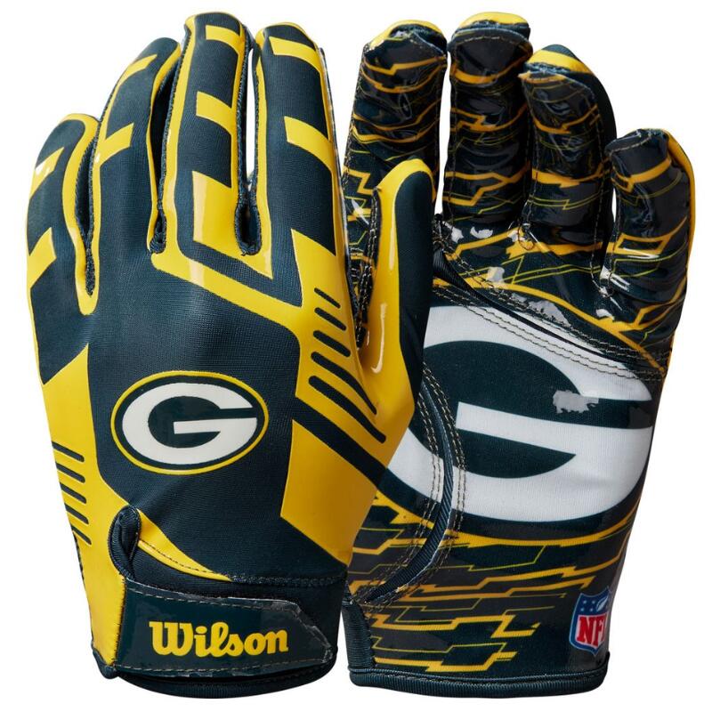 Wilson Youth NFL Stretch Fit Gloves Team Green Bay Packers Fanzone