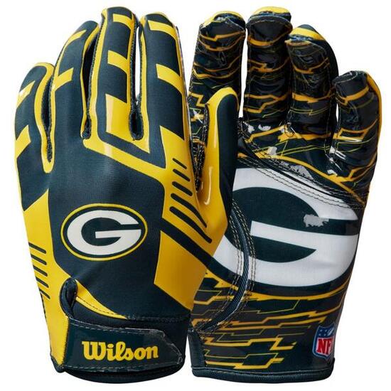 Wilson Youth NFL Stretch Fit Handschuhe Team Green Bay Packers
