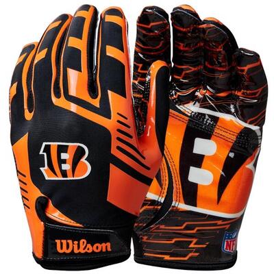 Wilson volwassen nfl stretch fit handschoenen team cincinnati bengals