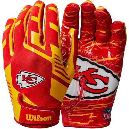 Wilson Youth NFL Stretch Fit Gloves Team Kansas City Chiefs