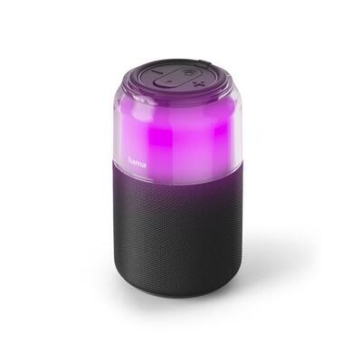 HAMA Bluetooth-Lautsprecher "Can Speaker", 4 LED-Licht-Modi, 5W, Schwarz