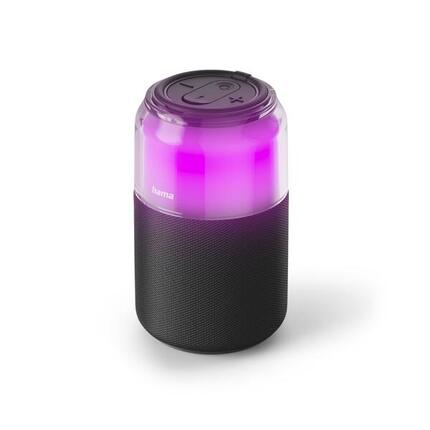 HAMA Bluetooth-Lautsprecher "Can Speaker", 4 LED-Licht-Modi, 5W, Schwarz
