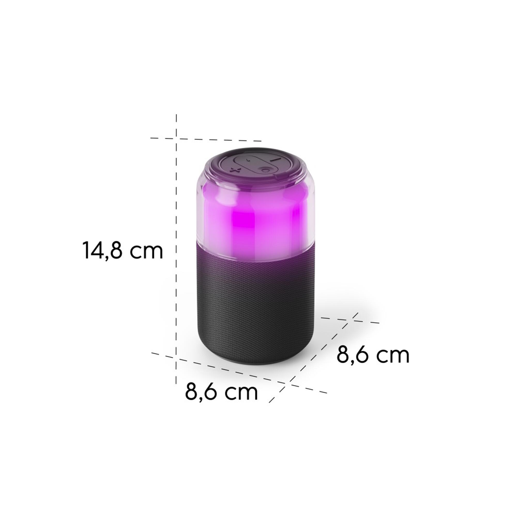 HAMA Bluetooth-Lautsprecher "Can Speaker", 4 LED-Licht-Modi, 5W, Schwarz 4/5