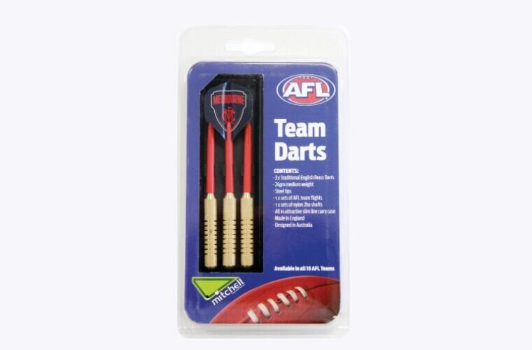 AFL Brass Dart Set - Melbourne Demons - Set of 3 - 24 Grams - Darts