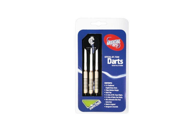 AFL Brass Dart Set - Carlton Blues - Set of 3 - 24 Grams - Darts