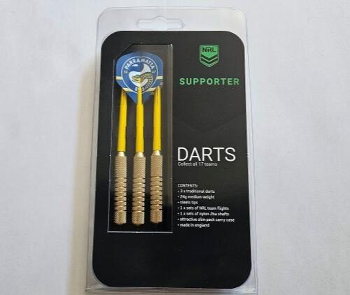 NRL Brass Dart Set - Paramatta Eels - Set of 3 - 24 Grams - Darts
