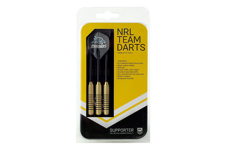 NRL Brass Dart Set - Penrith Panthers - Set of 3 - 24 Grams - Darts