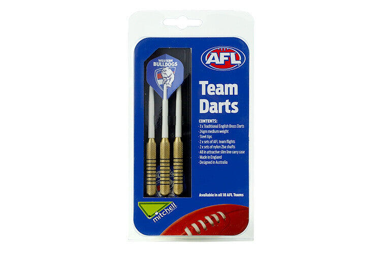 AFL Brass Dart Set - Western Bulldogs - Set of 3 - 24 Grams - Darts