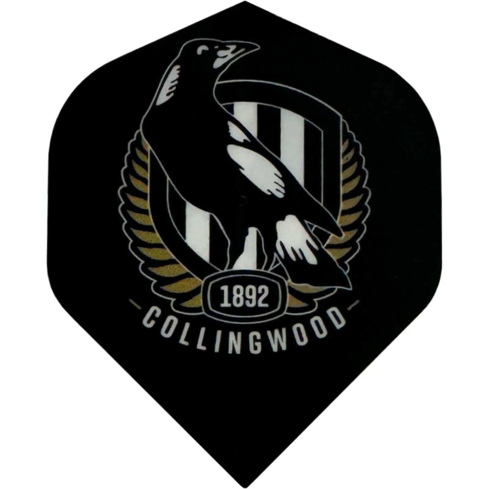 AFL Replacement Dart Flights Set Of 3 - Collingwood Magpies - Darts