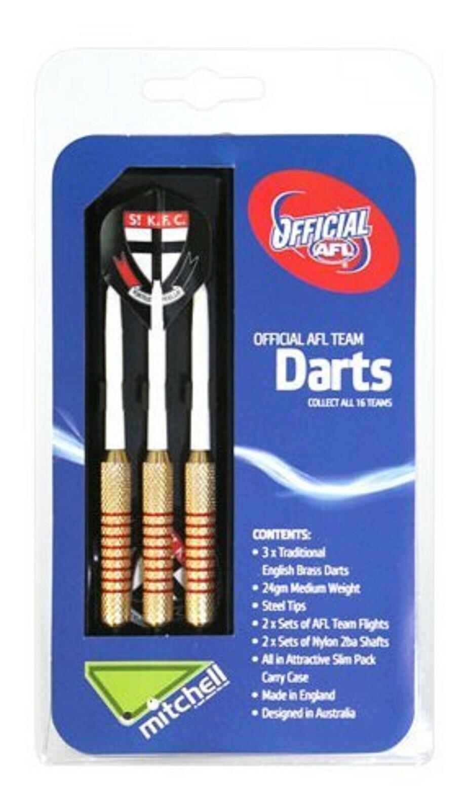 AFL Brass Dart Set - St Kilda Saints - Set of 3 - 24 Grams - Darts