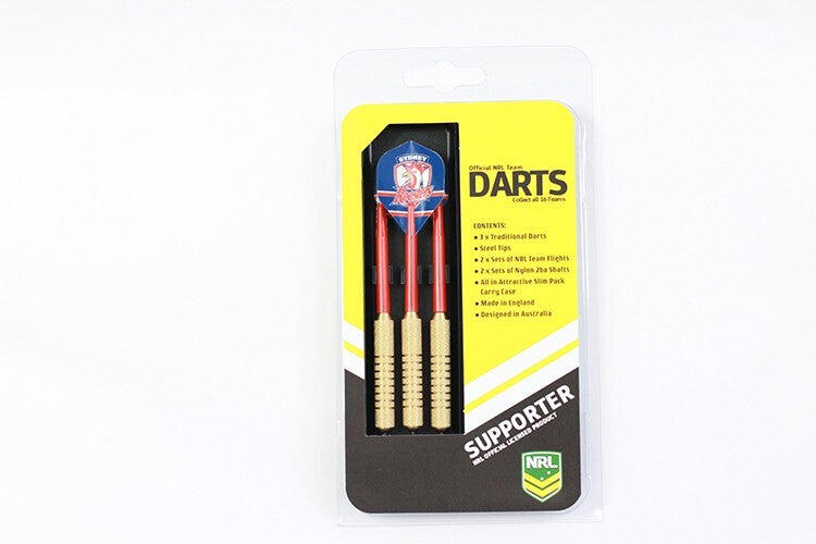 NRL Brass Dart Set - Sydney Roosters - Set of 3 - 24 Grams - Darts