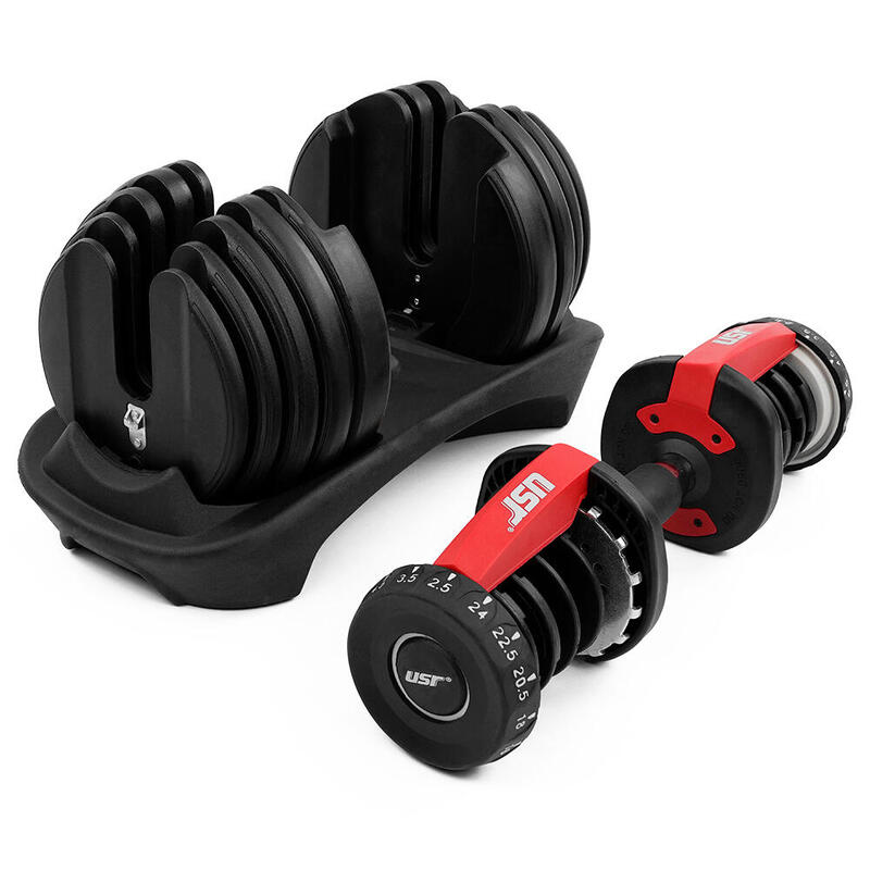 USR ADB24 2x24 Kg Ayarlanabilir Dambıl + Stand + Düz Bench Set