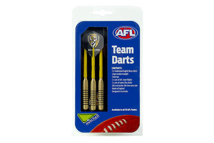 AFL Brass Dart Set - Richmond Tigers - Set of 3 - 24 Grams - Darts
