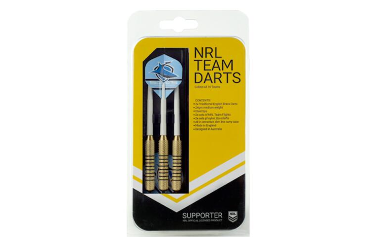 NRL Brass Dart Set - Cronulla Sharks - Set of 3 - 24 Grams - Darts