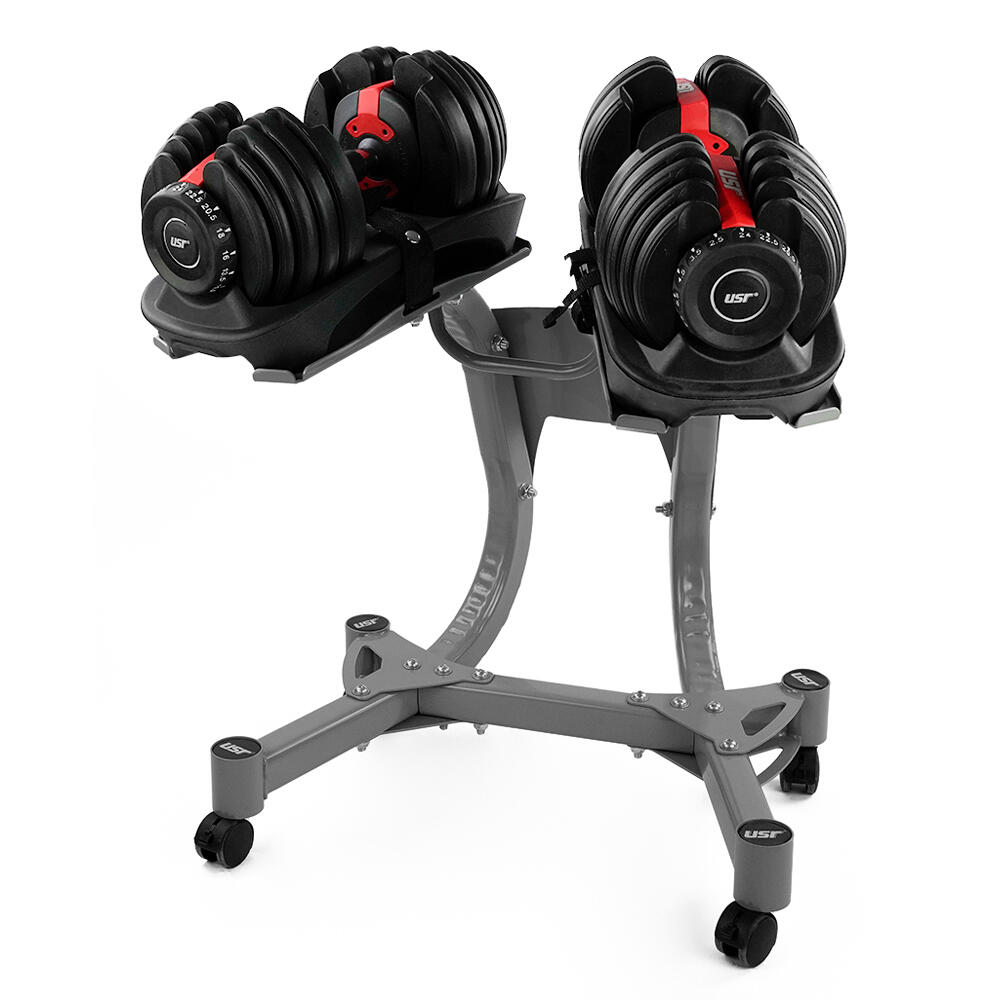 USR USR ADX24 2x24 Kg Ayarlanabilir Dambıl + Stand Set