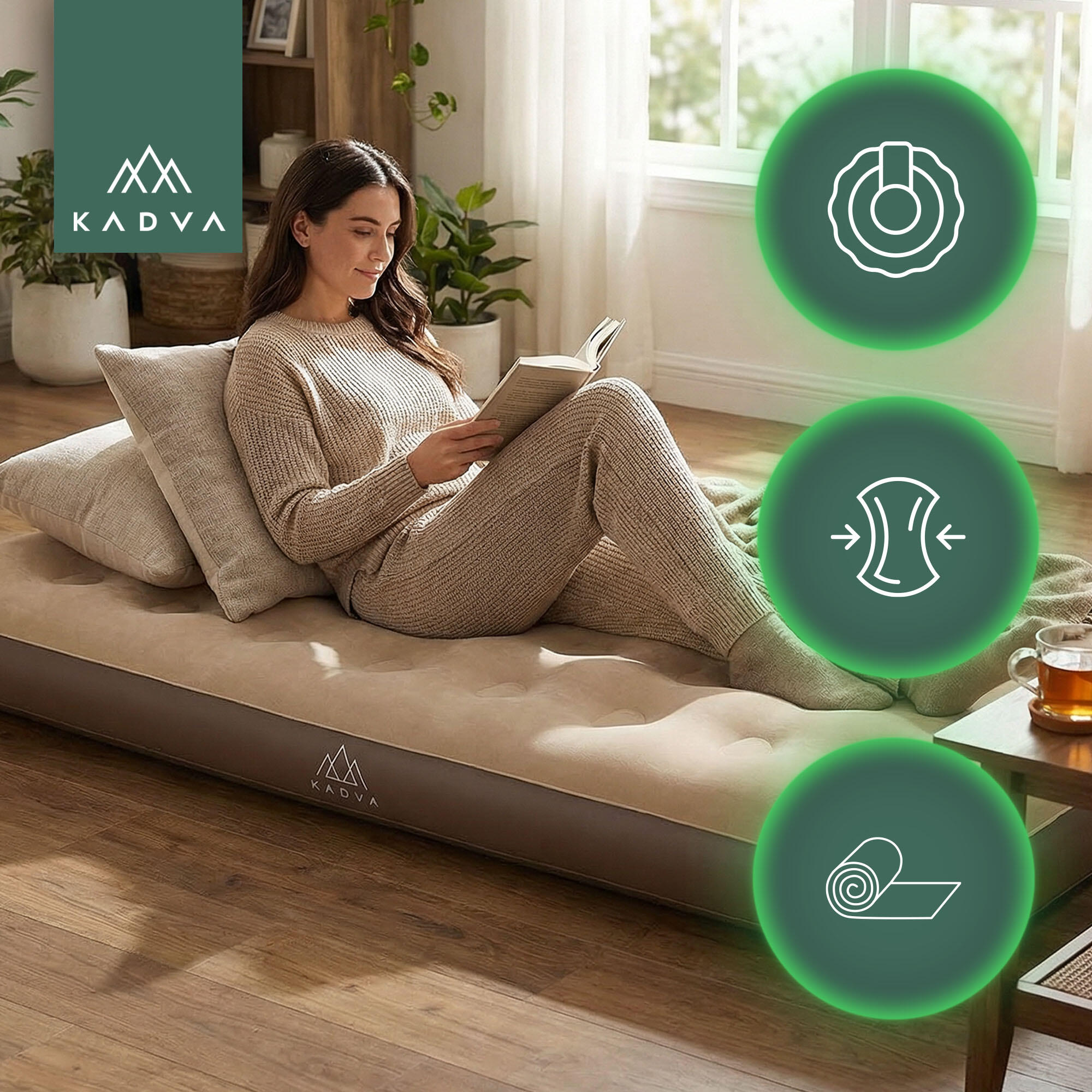 KADVA Sinbed Matelas gonflable simple 3/7