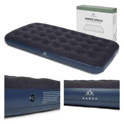 Opblaasbaar matras kadva sinbed single blauw 191x99x22 cm