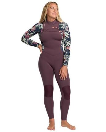 Combinaison de surf zip poitrine 3/2 SWELL NATURAL Violet Femme