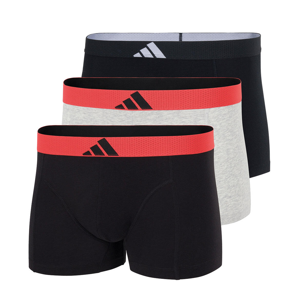 Adidas - Lot De 3 Boxers Body Homme Active Flex Cotton Sport - Caleçon - Gris|noir - 48 Xl - Decathlon