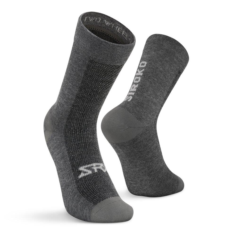 Men & Women Cycling merino wool blend socks SRX Maloja Grey 2/7